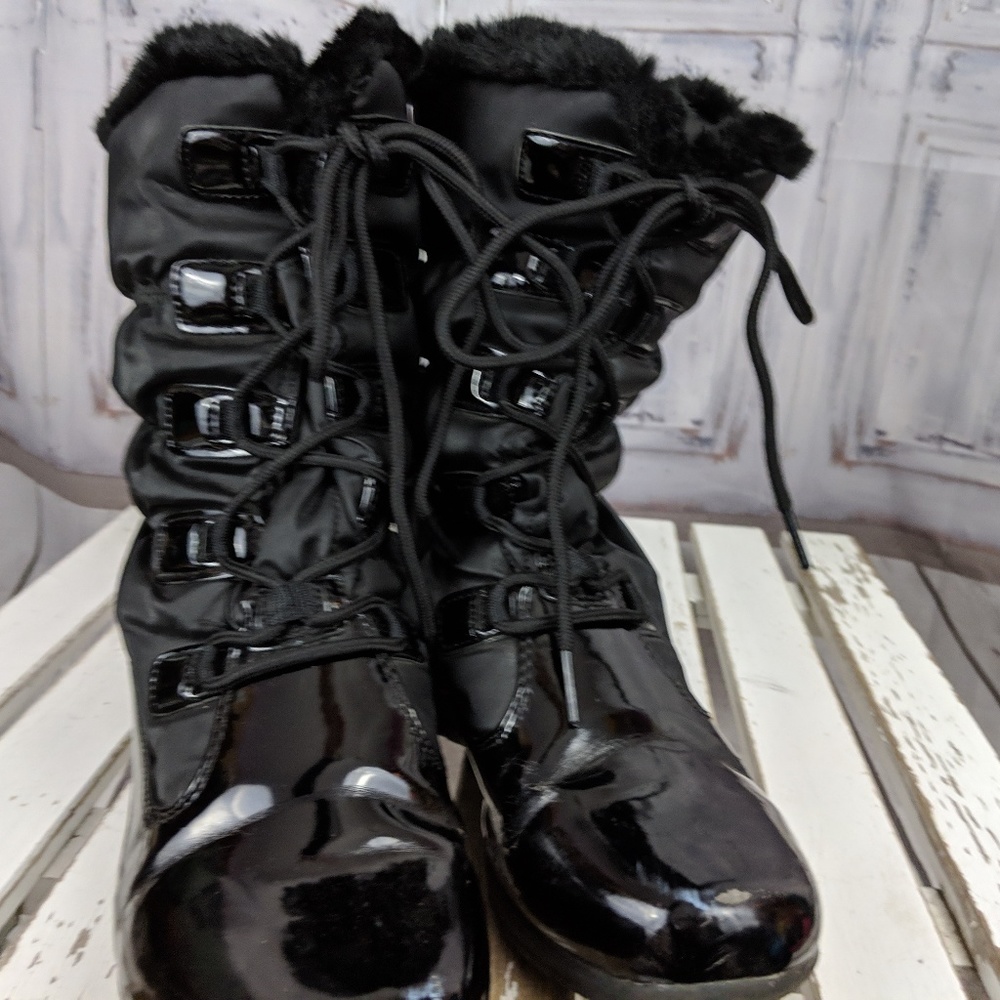 SOLD boot shoes snow warm winter khombu 9 9M blac - Picture 1 of 8